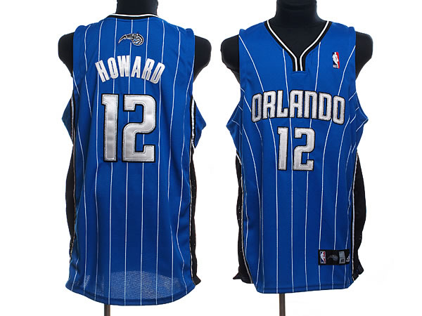 NBA Orlando Magic 12 Dwight Howard Authentic Blue Jersey